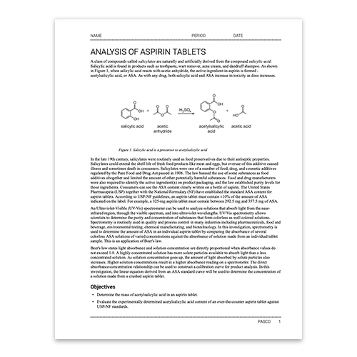 Lab Experiment example page